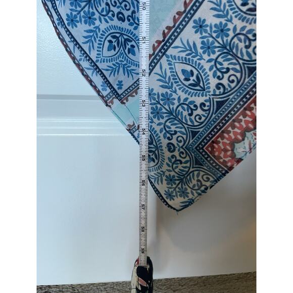 John Paul Richard Colorful Boho Midi Maxi V-Neck Handkerchief Kaftan Large Dress - Picture 10 of 11